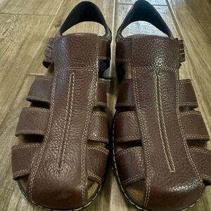 Dr. Scholl's Dark Brown Leather Sandals